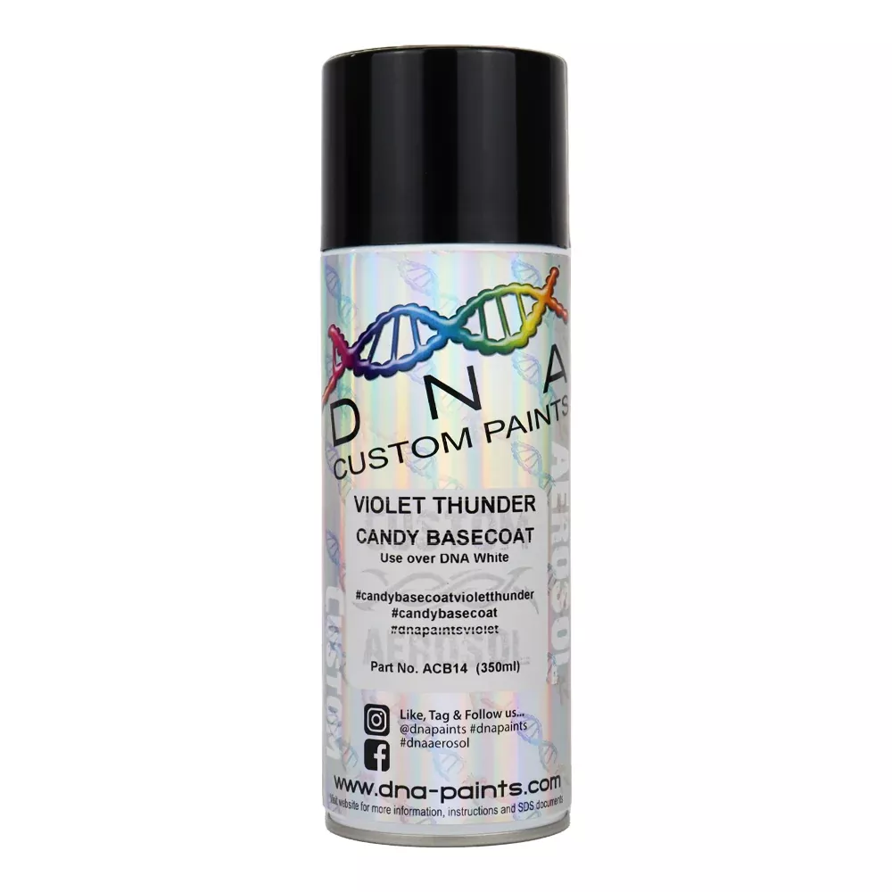 DNA PAINTS Candy Basecoat Spray Paint 350ml Aerosol Candy Violet Thunder