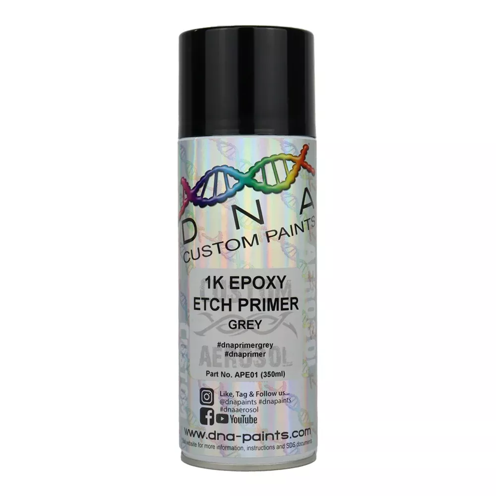 DNA PAINTS Epoxy Etch Primer Spray Paint 350ml Aerosol Grey
