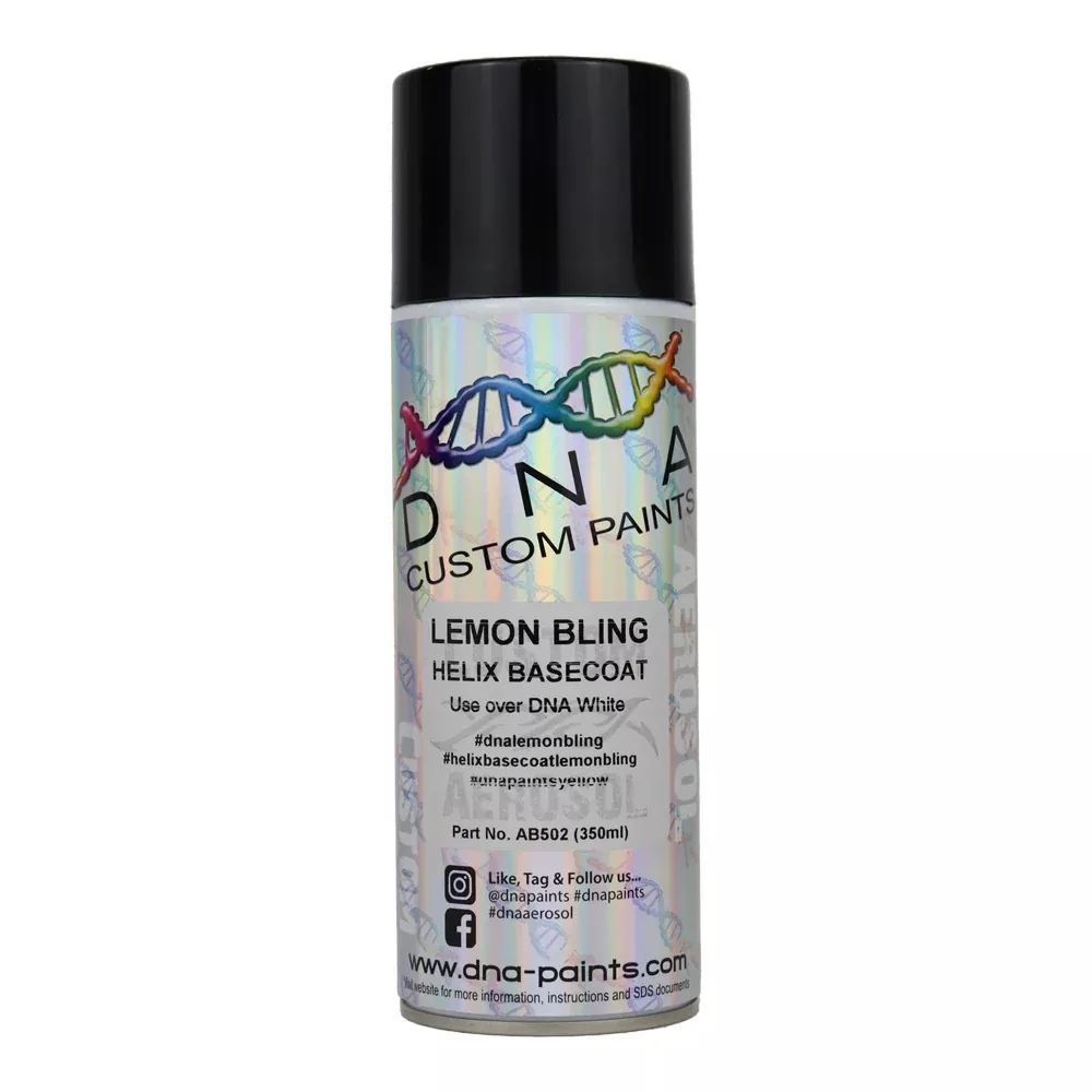 DNA PAINTS Helix Basecoat Spray Paint 350ml Aerosol Lemon Bling