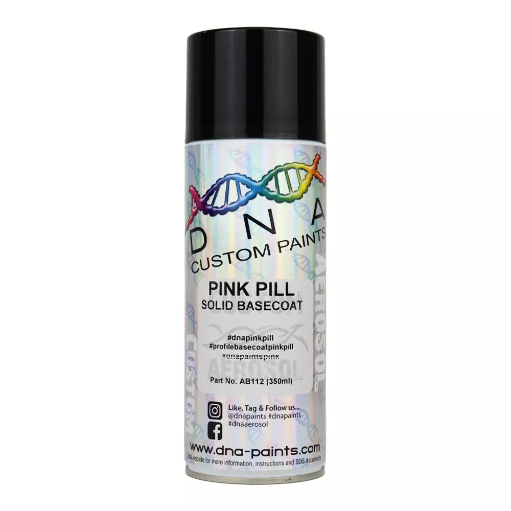 DNA PAINTS Solid Basecoat Spray Paint 350ml Aerosol Pink Pill