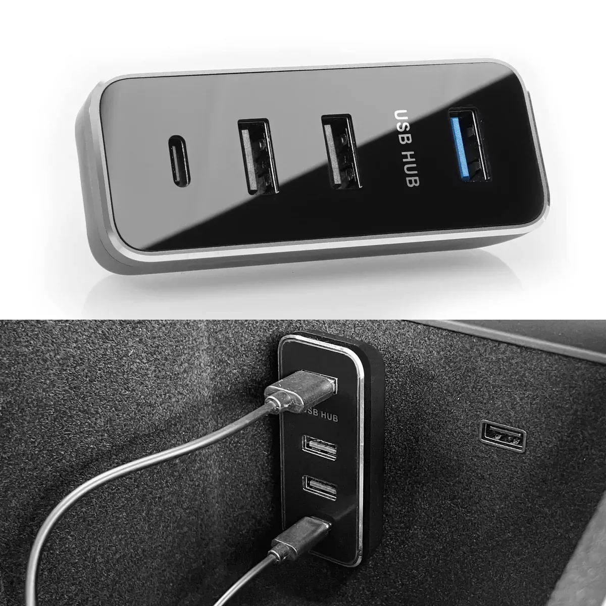 Docking Station USB C Multiport Hub 4 in 1 | Tesla Model 3 Model Y 2023-2020