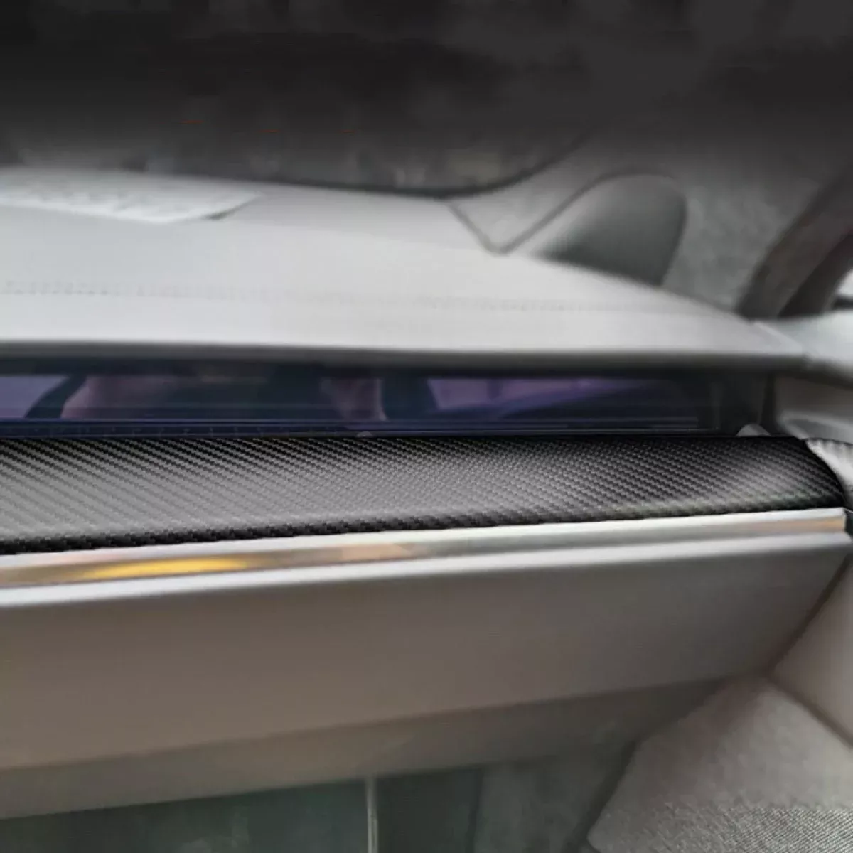 Dry Carbon Fiber Dashboard Panel Overlay for Model S/X 2021+ | 3 Finishes | UV Protected | Peel & Stick