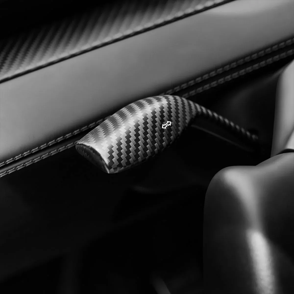 Dry Carbon Fiber Turn Signal Stalk Cover for Model Y Juniper / Model 3 Highland