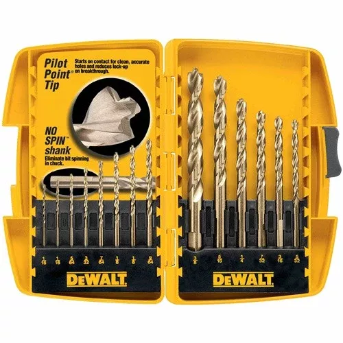 DW1169 14 PC. PILOT POINT DRILL BIT SET