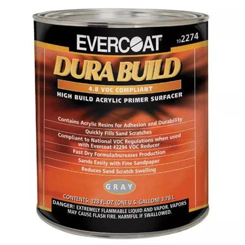 Evercoat Dura Build Acrylic Primer Surfacer - Gray, 2274,1 Gallon