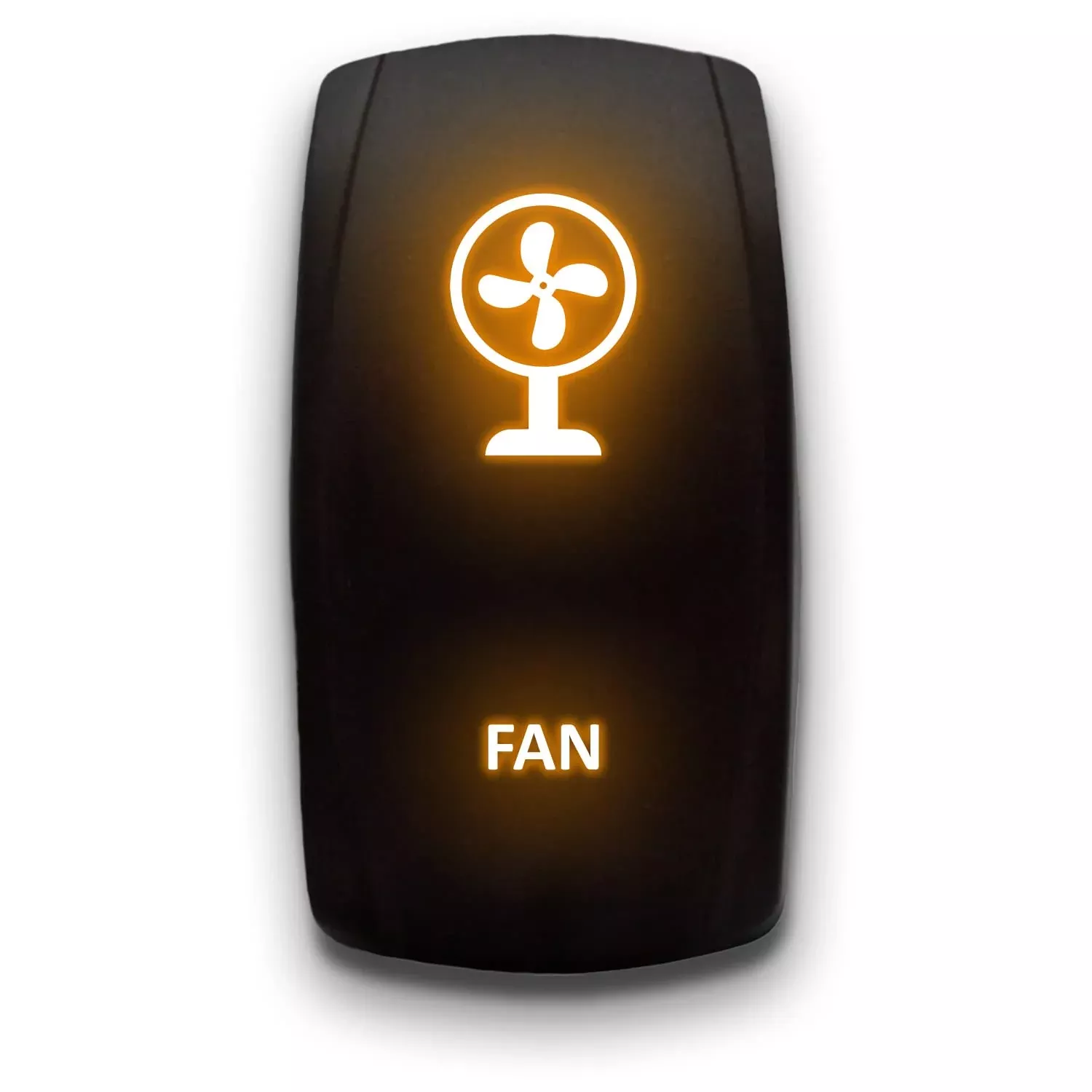 Fan – Orange – Laser Etched Toggle Switch 20A 12V – Vertical Rocker Switch 5-Pin Dpst