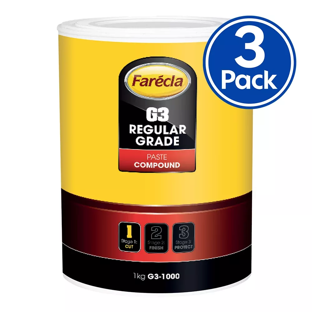 FARECLA G3 Regular Grade Cutting Compound 1kg Car Buffing Paste x 3 Pack