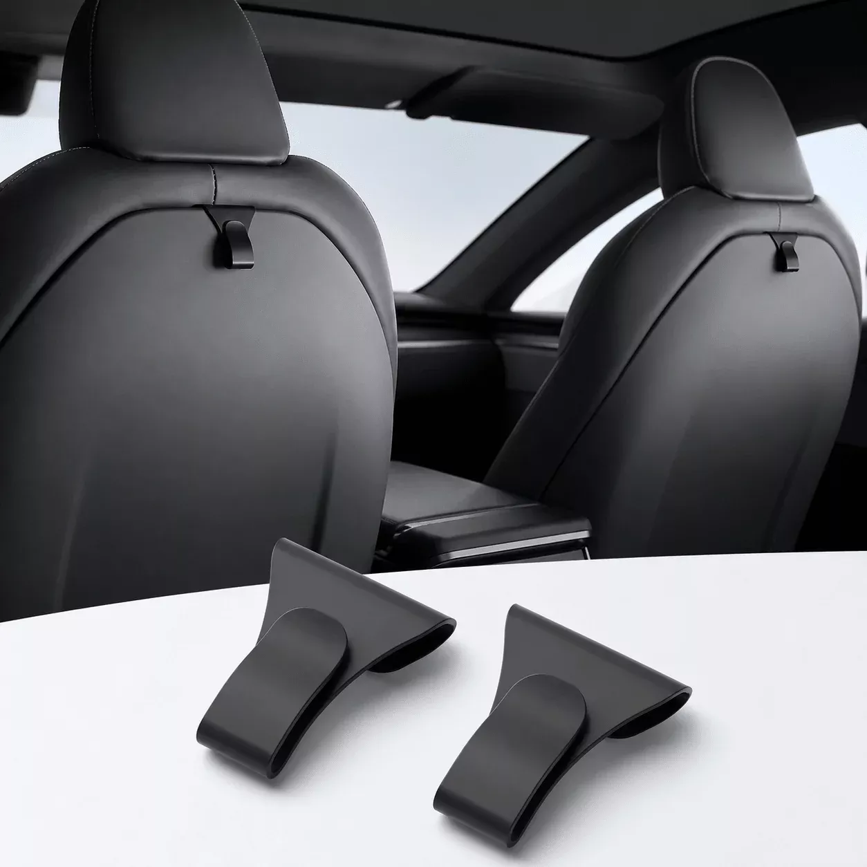 Front Seat Back Storage Hooks for Tesla Model S / X 2023+ (2pcs)
