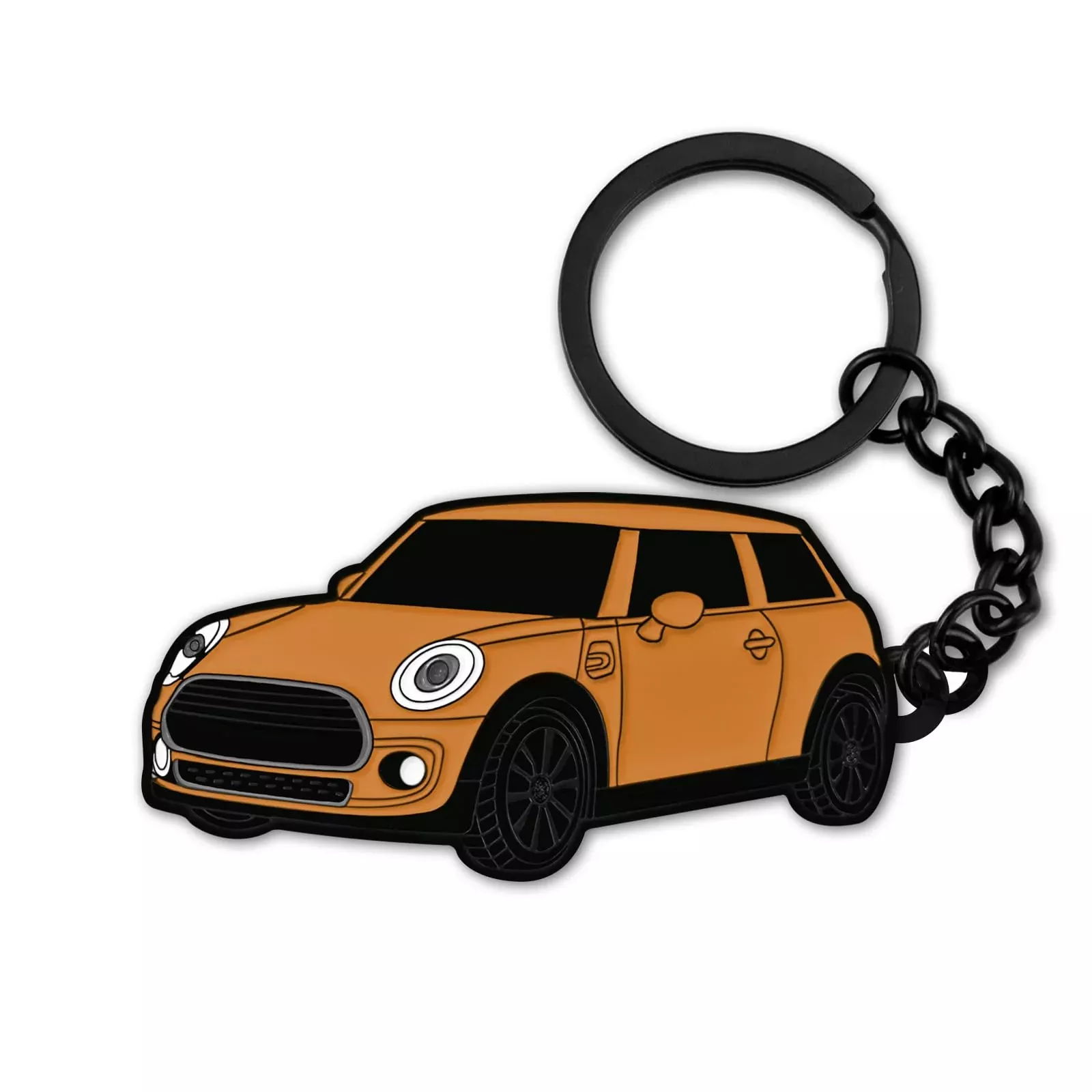 Glahorse For Mini Cooper Keychain,For Mini Cooper/Cooper S Accessories 2014-2022,Metal Keychain (Yellow)