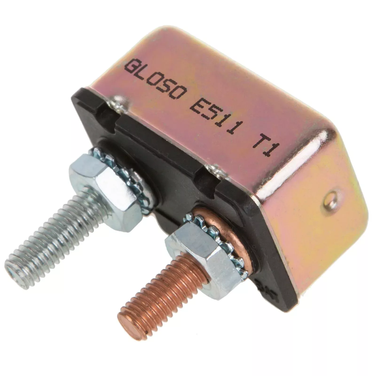 Gloso Circuit Breakers Stud Bolt Type For Truck Bus Rv Automotive Motorcycle No Bracket Metal Cover Auto Reset (T1) – 3 Pack (10A) E511