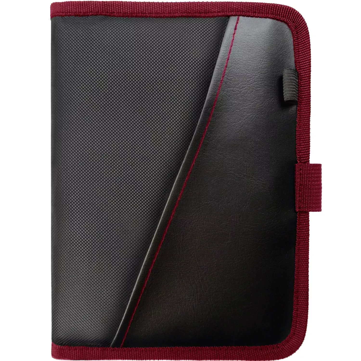Glove Box Compartment Organizer – Car Document Holder – Owner Manual Case Pouch – Vehicle Storage Wallet For Registration & Insurance Card – Premium Auto Paperwork Holder – Log Book Included – Red