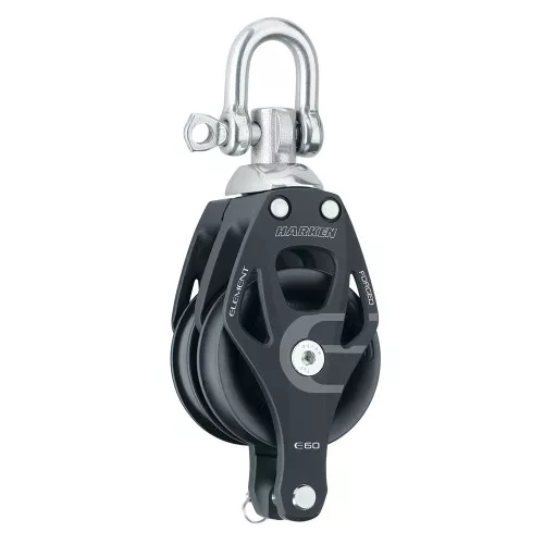 Harken 60mm Double Aluminum Element Block w/SwivelBecket