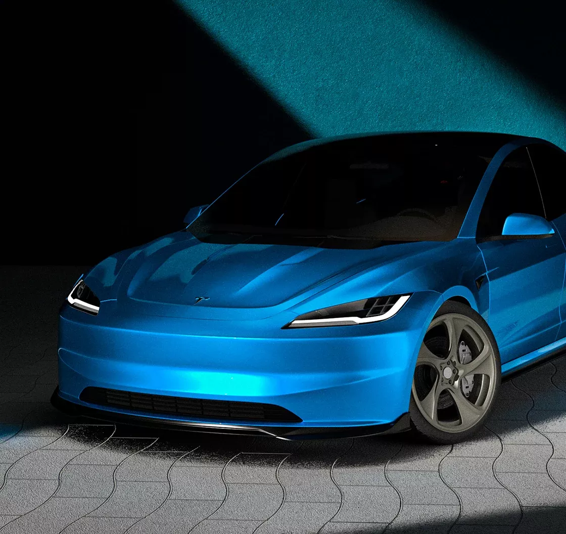 “Hidrogai” Front Lip Splitter for Tesla Model 3 Highland 2024-ON