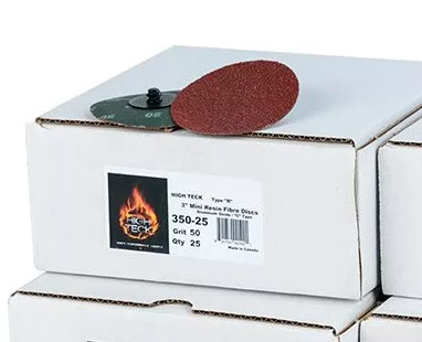 High Teck 350-25 3" 50 Grit "R" Style Discs 25/BoxBX