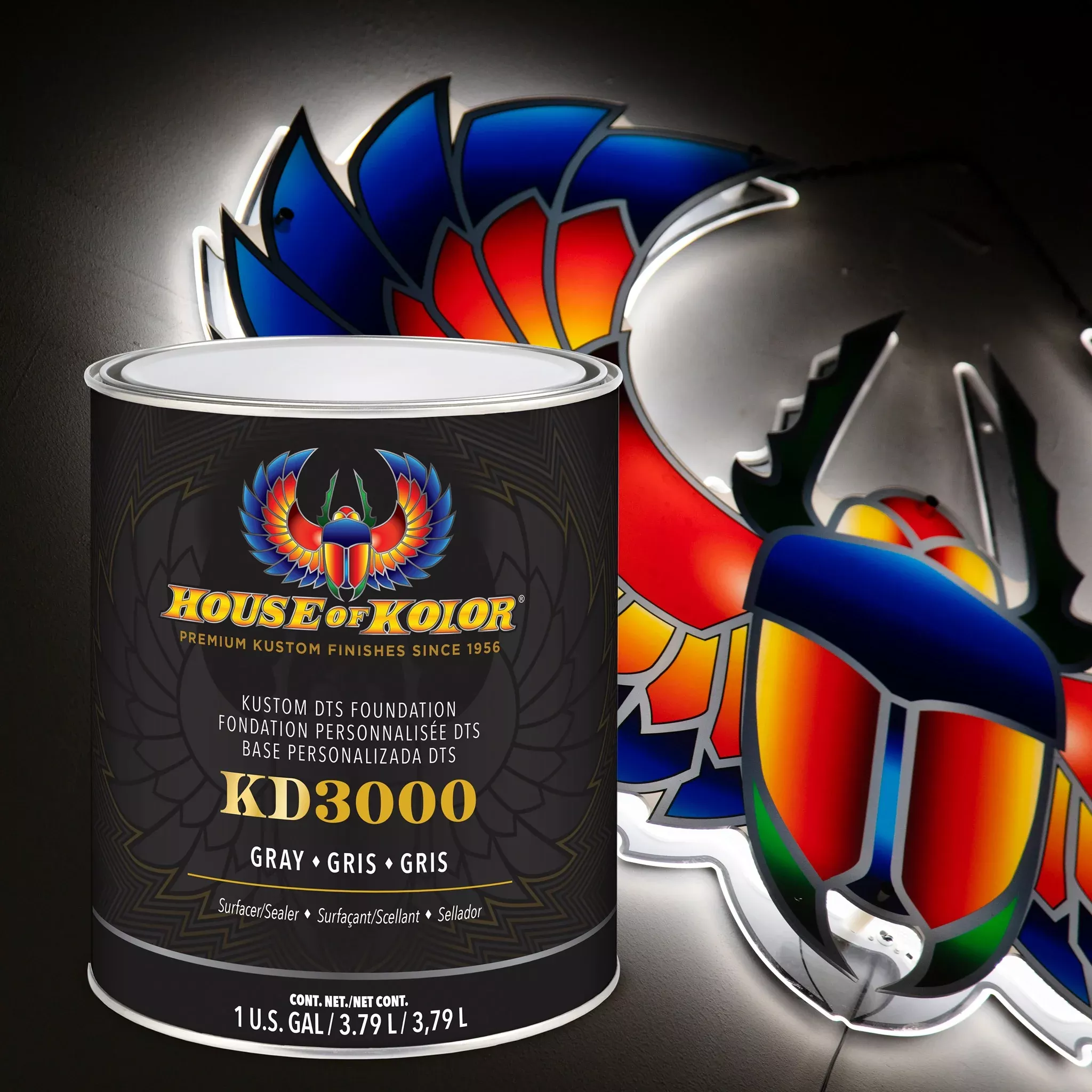 House of Kolor KD-3000 Gray Kustom DTS Foundation Surface Sealer KD3000