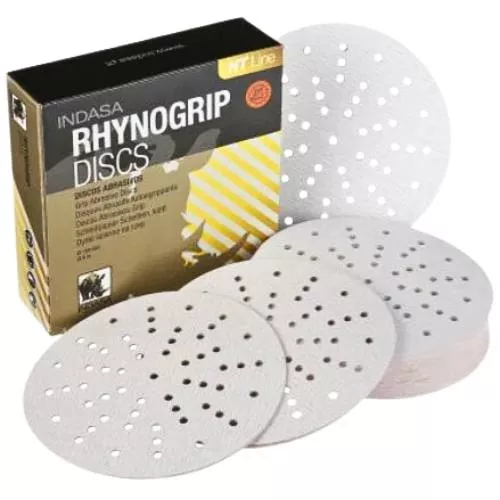 Indasa Rhynogrip HT 6 in 800 Grit Ultravent Sanding Discs, 50 pc