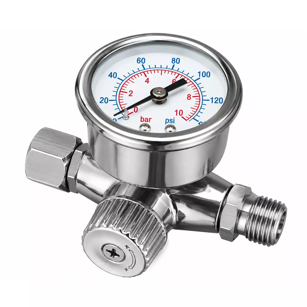 ITALCO FR-5 Premium Inline Air Pressure Regulator Gauge
