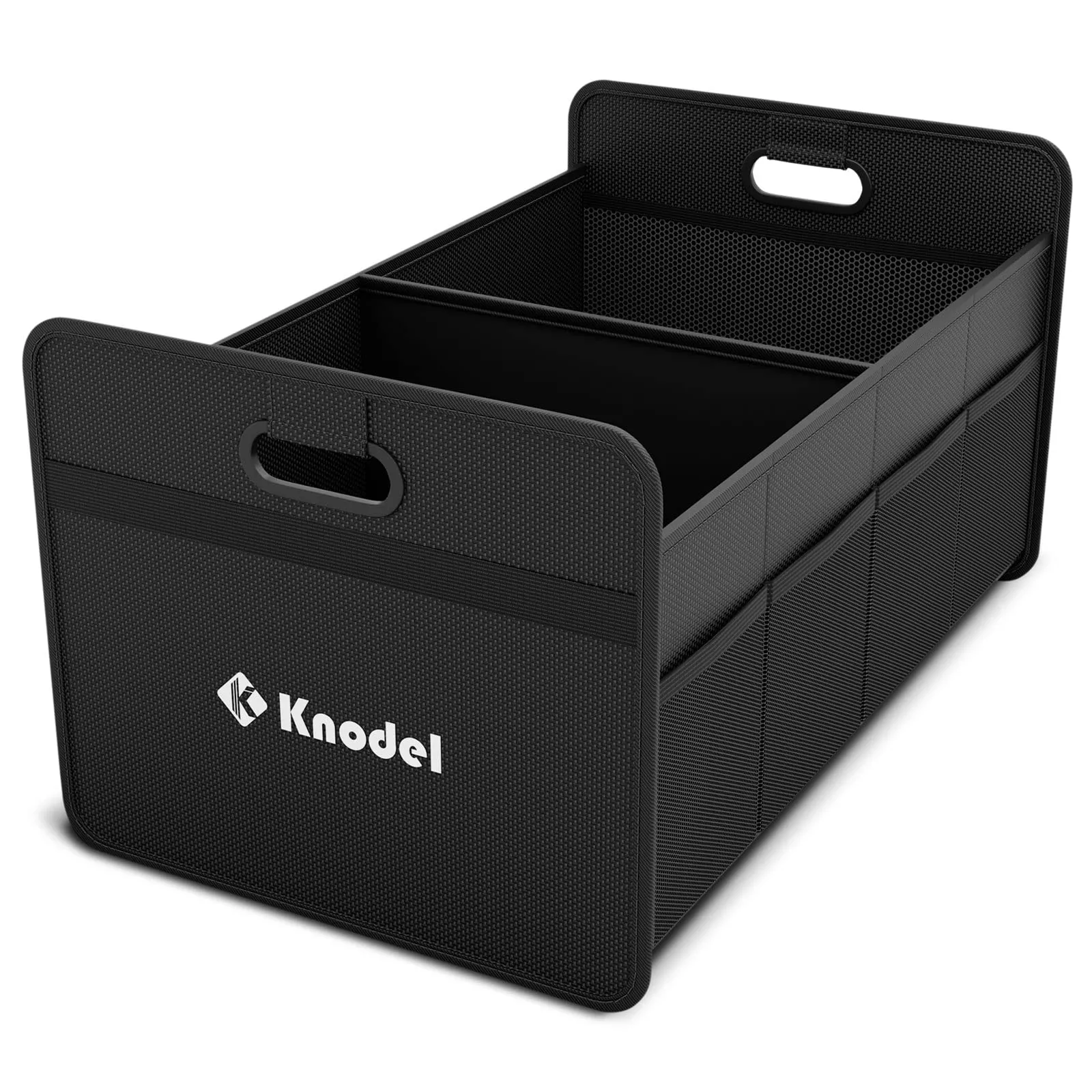 K KNODEL Car Trunk Organizer – Foldable Storage with Reinforced Handles, Black, Durable Polyester