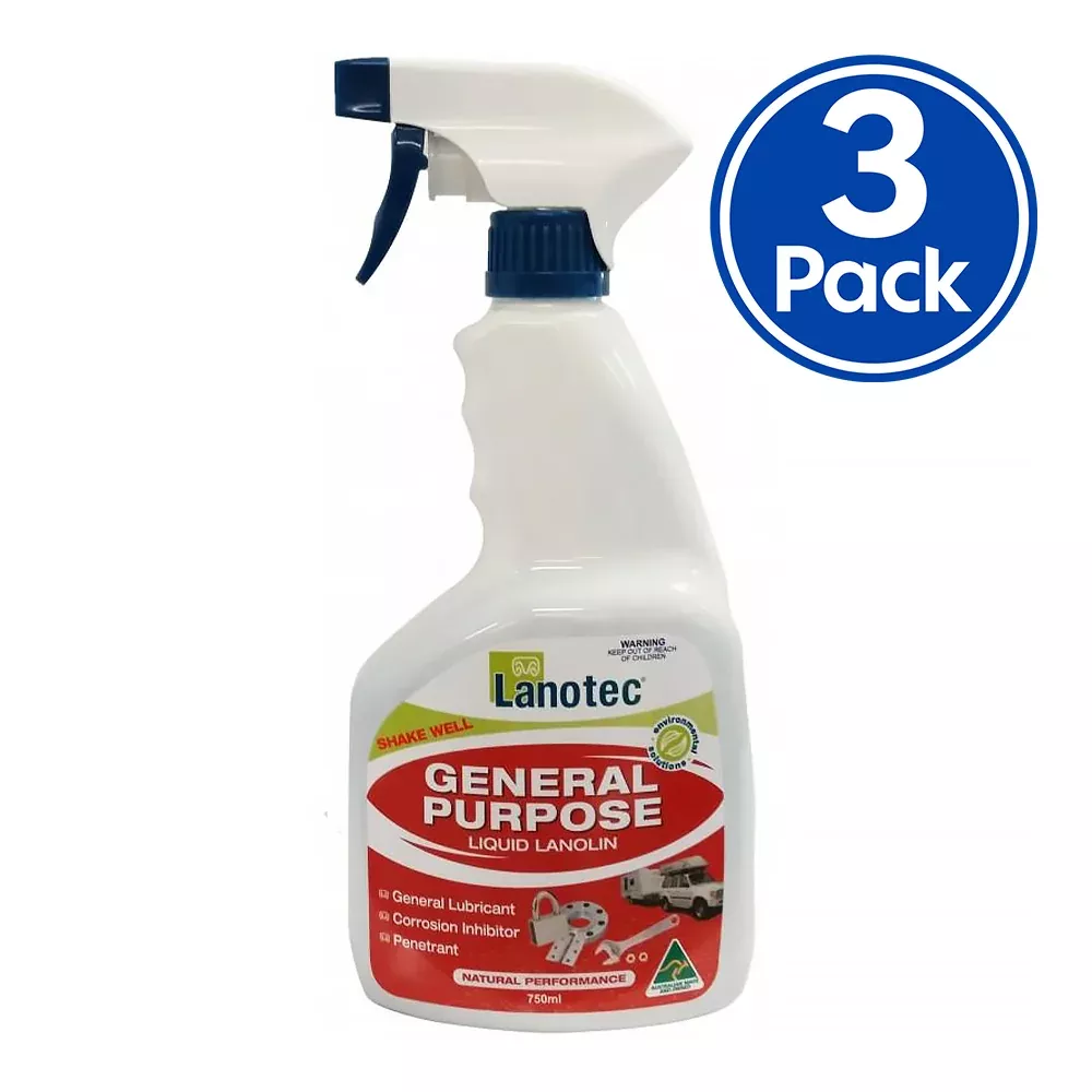 LANOTEC General Purpose Liquid Lanolin 750ml Spray Lubricant Corrosion Inhibitor