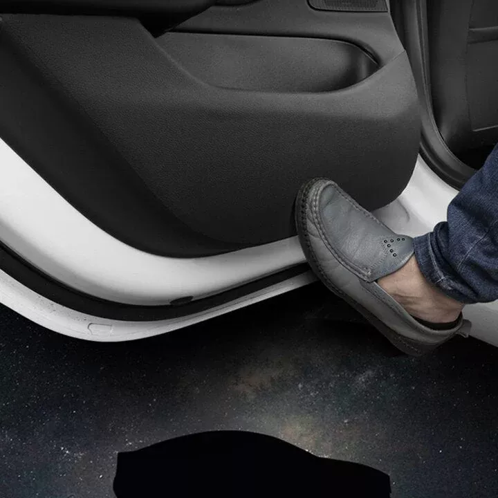 Leather Anti-kick Mat Sticker Interior Anti-Dirt Protector for Tesla Model 3 (4PCS)