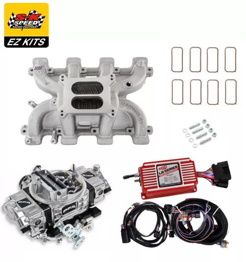 LS1 Carb Intake Kit - Edelbrock RPM Intake/MSD 6014 Ignition/Brawler 750 Carb