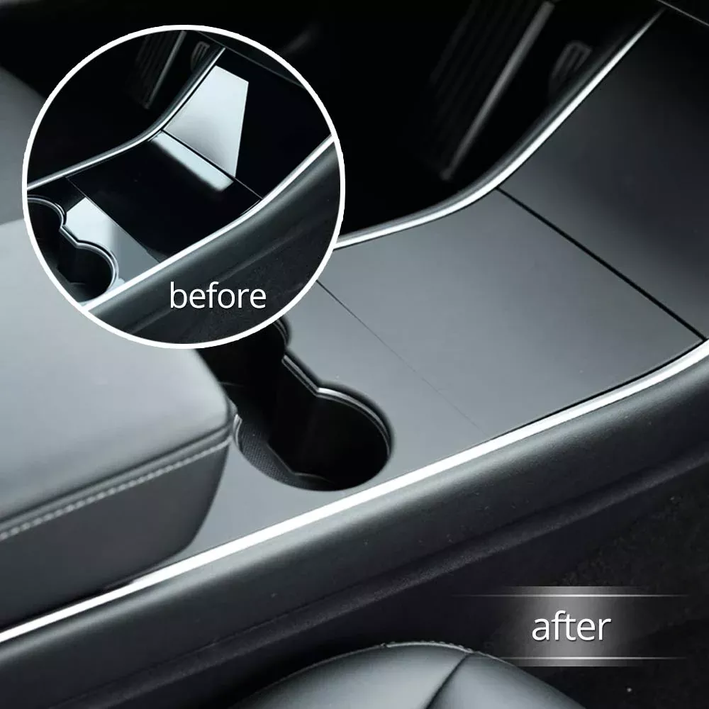 Matte Black Center Console Wrap | Tesla Model 3/Y