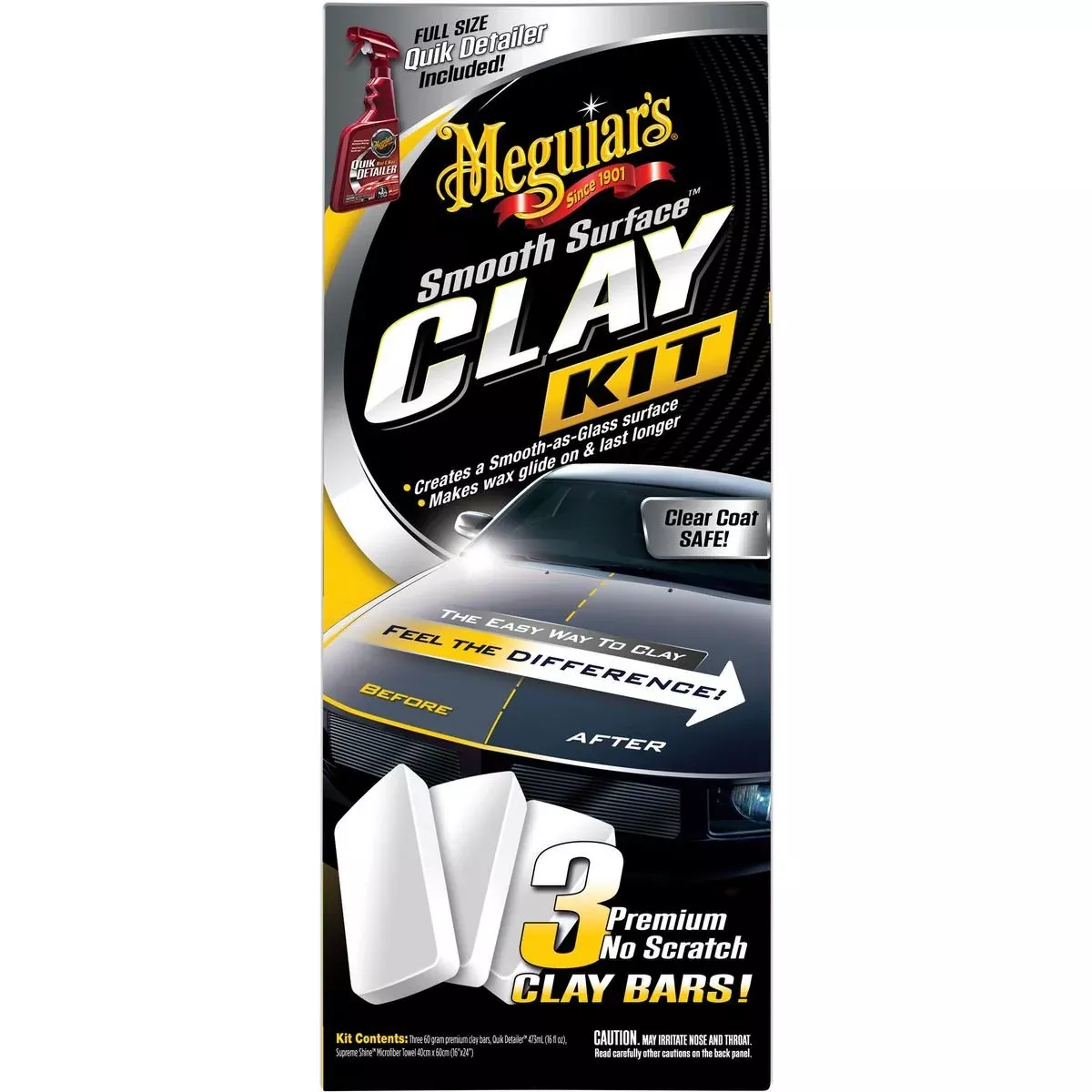 MEGUIARS G191700 SMOOTH SURFACE CLAY KIT – 3 BARS
