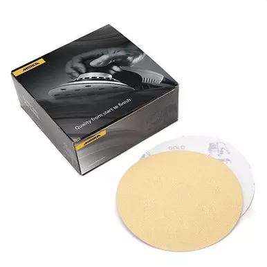 Mirka 23-612-180 5″ 180 Grit Gold Grip Disc 50/Box