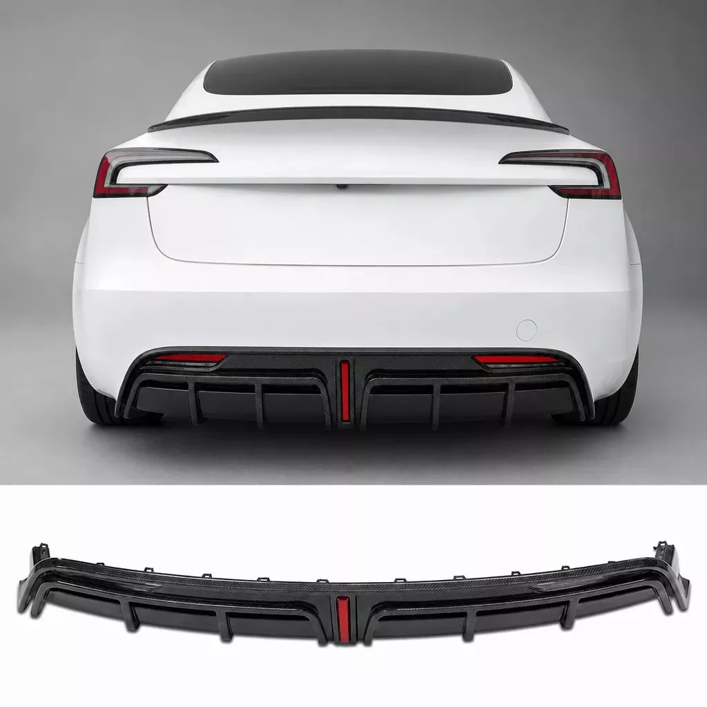 Model 3 Highland Real Carbon Fiber Rear Diffuser | Tesery