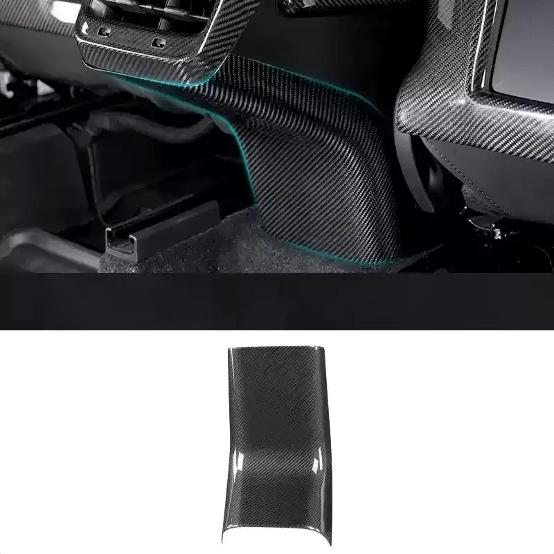 Model 3 / Y Backseat Center Console Base Cap – Carbon Fiber Interior Mods