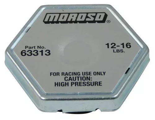 Moroso 63313 Racing Radiator Cap - 12-16 psi - Hex Head - Standard Size