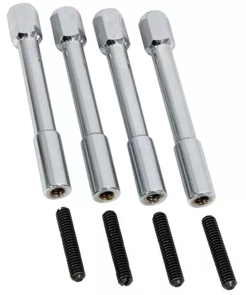Moroso 68550 Valve Cover Hold Down Studs/Extended Nuts - Chrome - Set of 4