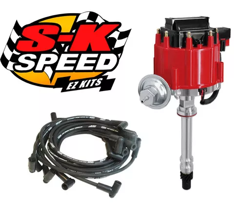 MSD 9980 Small Block Chevy HEI Streetfire Distributor w/ 5554 8mm Ignition Wires