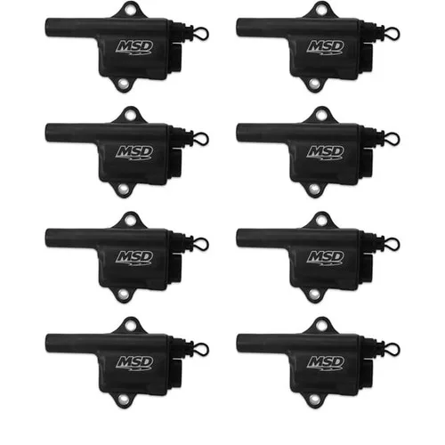 MSD Ignition Coil 828683 PRO POWER SERIES - LS TRUCK STYLE - BLACK - 8-PACK