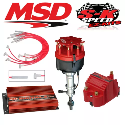 MSD Ignition Kit Digital 6 Plus/Distributor/Wires/Coil Ford 351W w/ Victor Jr