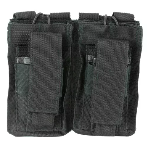 NCSTAR Double AR Magazine Pouch, Nylon, Black, MOLLE Straps for Attachment, Fits Two AR Style Magazines CVAR2MP2927B