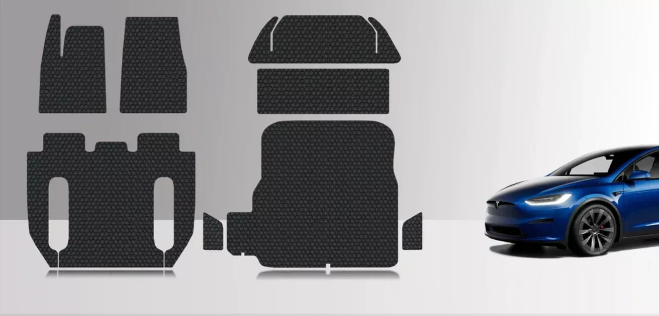 (NEW) 2022-2023 Tesla Refreshed Model X | Plaid & Long Range Full Floor Mat Set