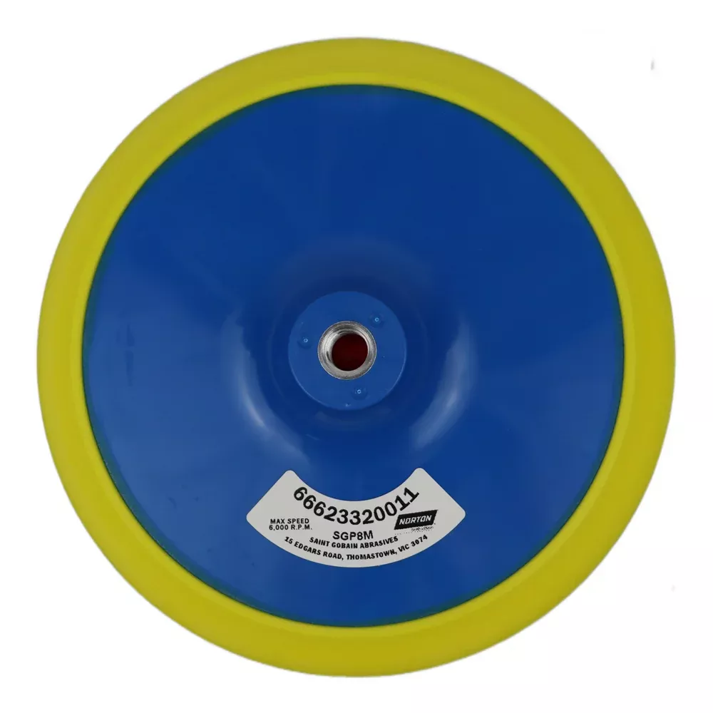 Norton SpeedGrip Back Up Pad Hook & Loop 200mm x M14 No Hole