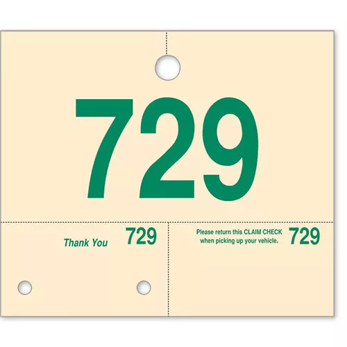 Numbered Manila Hang Tag