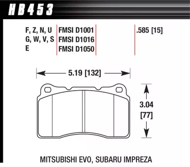 Performance Street Brake Pads 2010 Camaro
