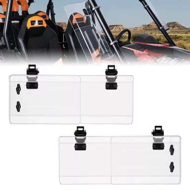 Polaris General 1.5-2.2 Roll Bar UTV Side Wind Deflectors (2Pcs) by Kemimoto