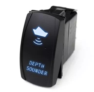 Polaris General LED Rocker Switch w/ Blue LED Radiance Depth Finder by Race Sport Lighting