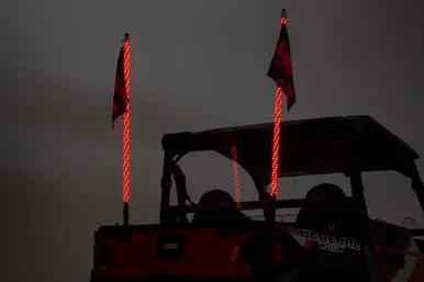 Polaris General Multi-Color LED Whip Light Pair With Remote Control by Rough Country