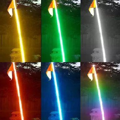 Polaris General Six Foot LED Whip by Race Sport Lighting