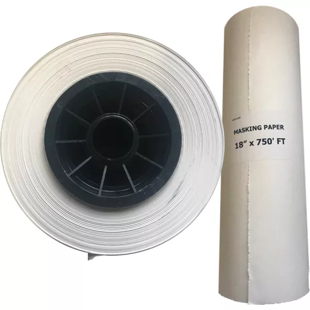 Poly Coated 18″ Masking Paper, WHITE, 750ft.