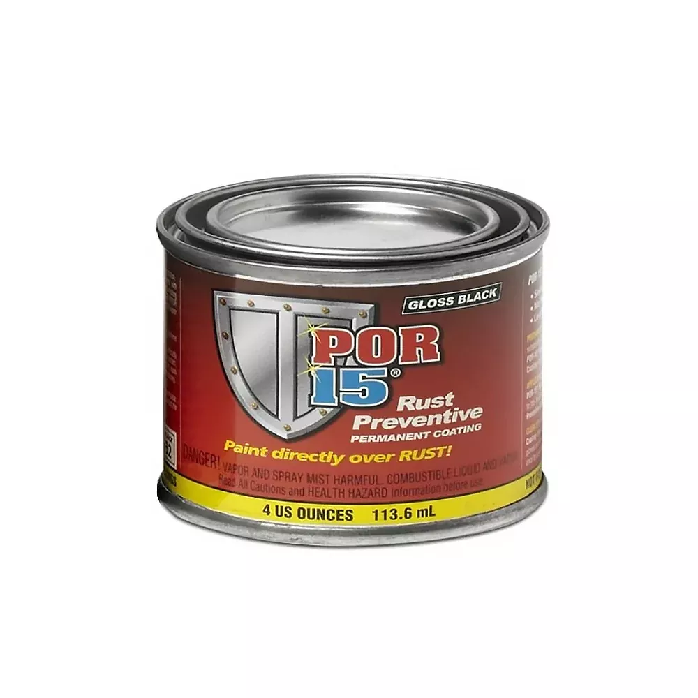 POR15 Stop Rust Gloss Black Permanent Rust Protection Prevention 113.6ml Paint