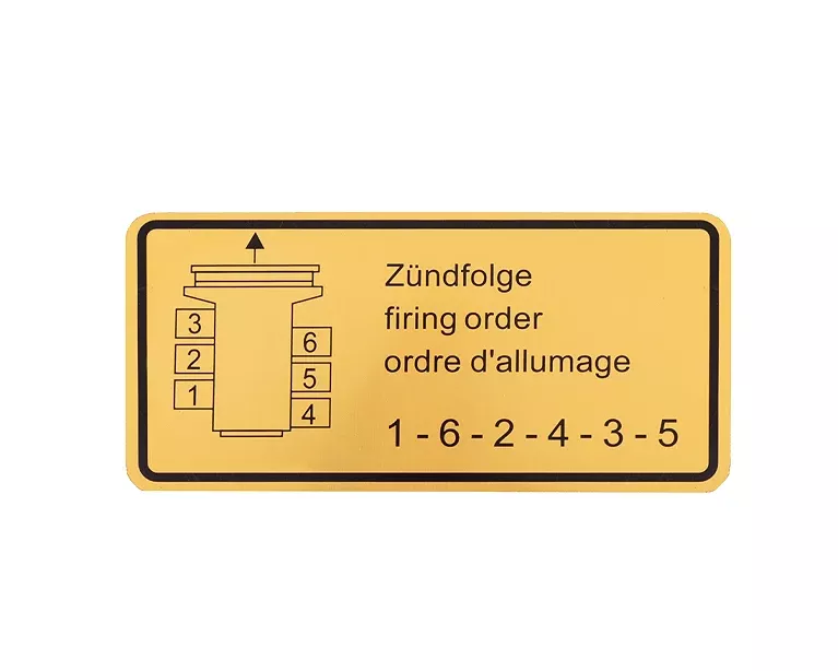 Porsche Firing Order Decal – 911/914-6 65-78901-006-502-00