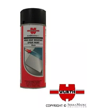 Porsche High Heat Paint - Black Wurth892140024