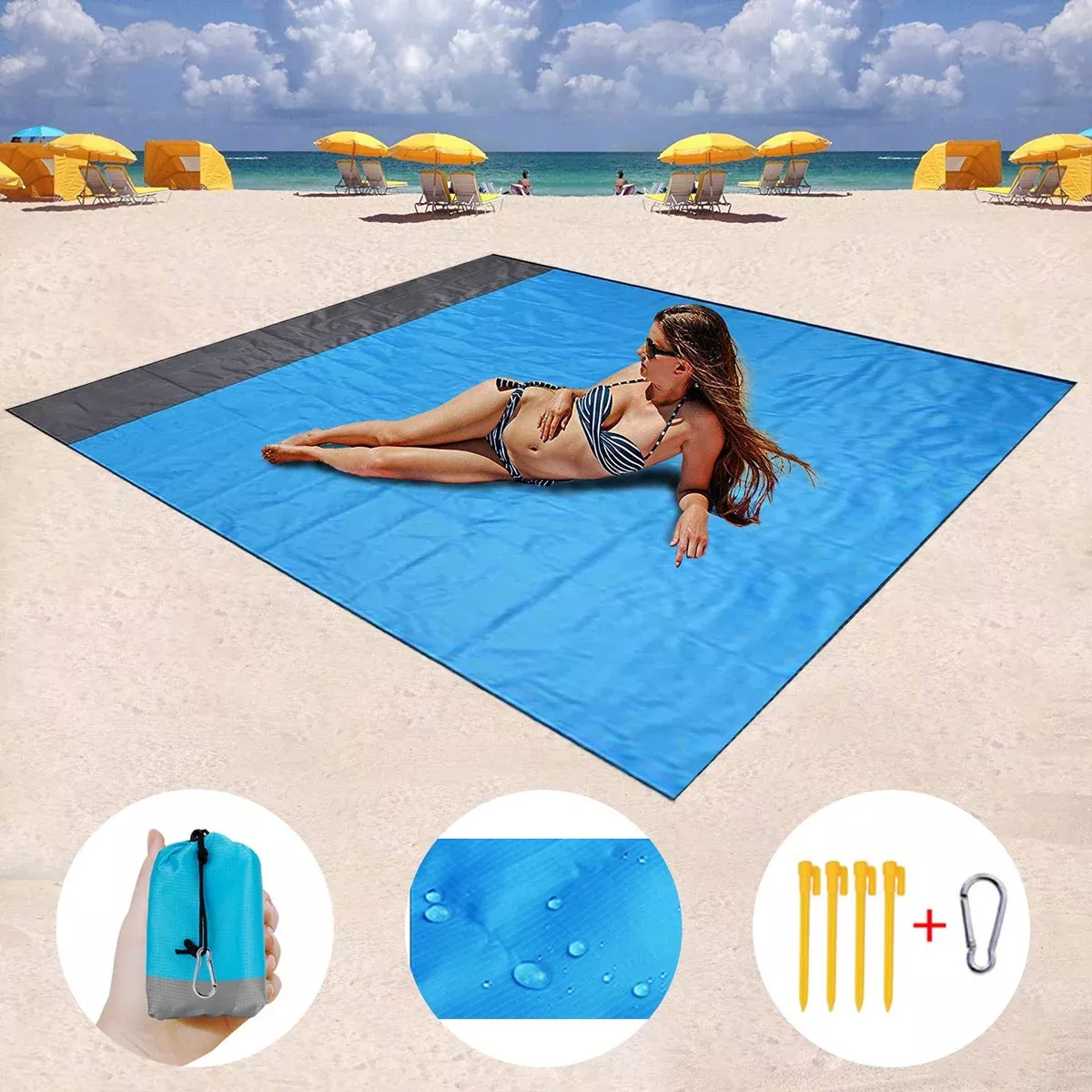 Portable Waterproof/Sand Free Beach Blanket | CAMPER MODE