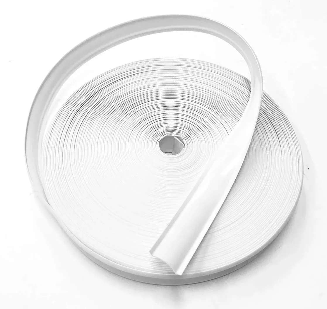 QPN Vinyl Insert Molding Trim Screw Cover, 7/8″ x 35 ft, White, Ideal for RV Camper Travel Trailers